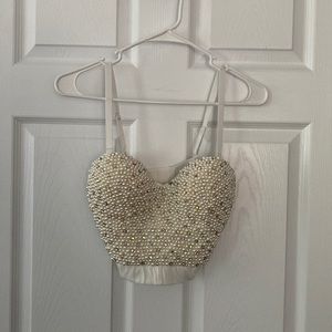 Beaded corset top